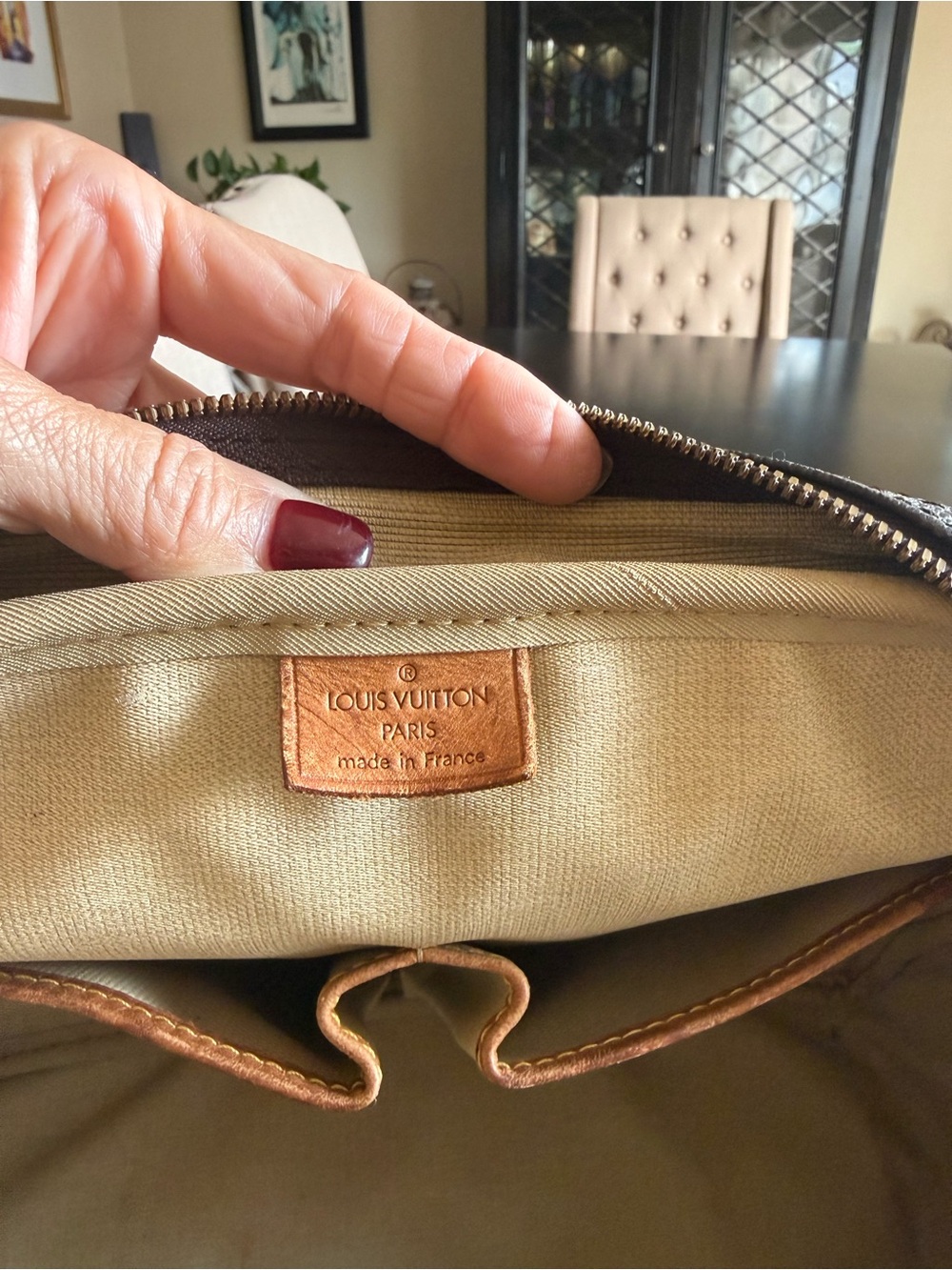 Vintage Louis Vuitton Monogram Canvas Brown and Tan Toiletry Bag - Picture 8 of 13